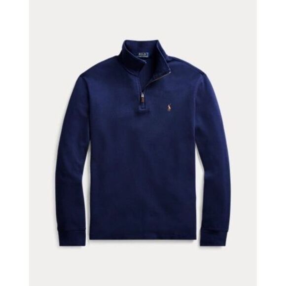 Polo Ralph Lauren Estate Rib Navy Quarter Zip Size XL - Picture 1 of 9